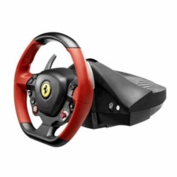 Thrustmaster Ferrari 458 Spider Nero, Rosso Sterzo + Pedali Xbox One 