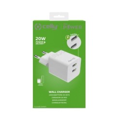 TRAVEL CHARGER 2USB-C 20W WHITE