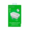 TRAVEL CHARGER 2USB 12W LED WHITE