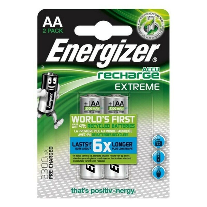 BLISTER 2 PILE RICARICABILI AA E300849500 - ENERGIZER EXTREM