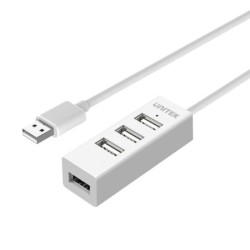 Unitek Hub 4x USB 2.0. mini, white, Y-2146