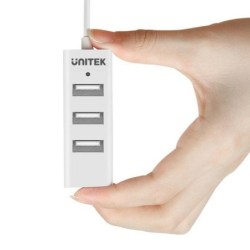 Unitek Hub 4x USB 2.0. mini, white, Y-2146