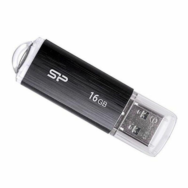 SILICON POWER Ultima U02 16GB USB 2.0 Sort Transparent