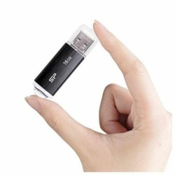 SILICON POWER Ultima U02 16GB USB 2.0 Sort Transparent