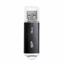 SILICON POWER Ultima U02 16GB USB 2.0 Sort Transparent