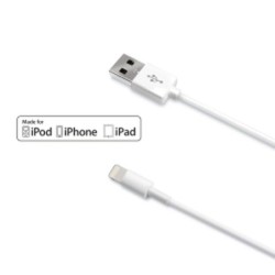 USB-A TO LIGHTNING 12W CABLE WHITE