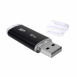 SILICON POWER Ultima U02 32GB USB 2.0 Sort Transparent