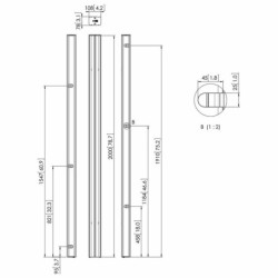 Vogels PUC 2720 Profil 200 cm silber