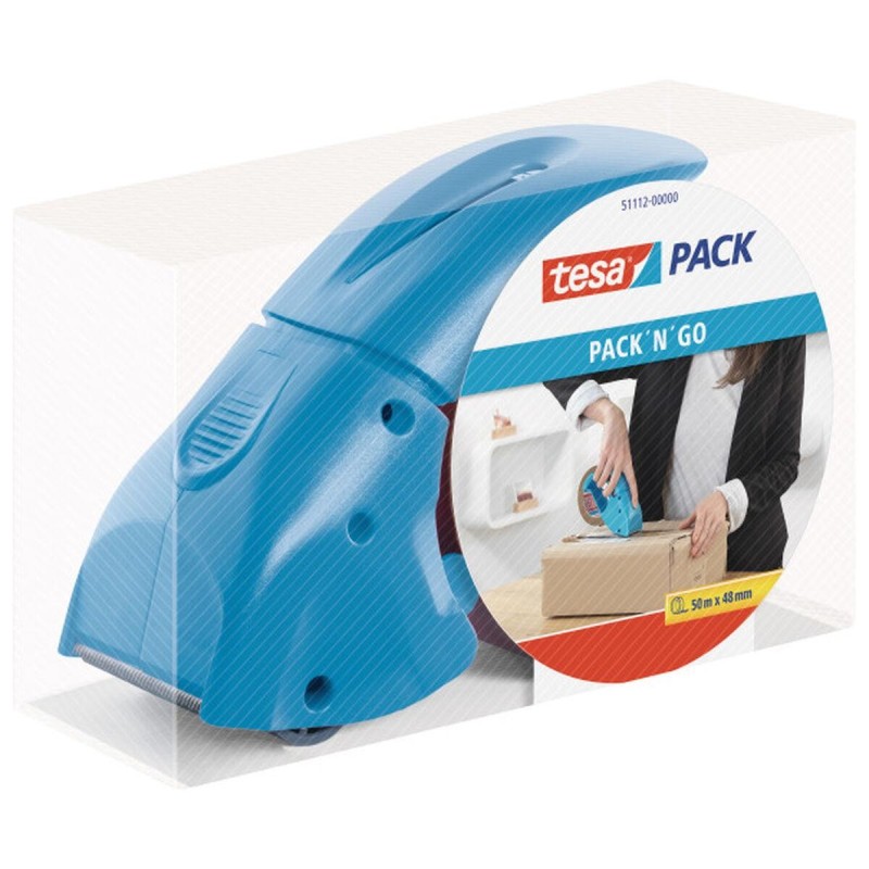 Tesapack Pack&#039; n&#039; Go Pakketape Bl&Atilde;&yen; dispenser