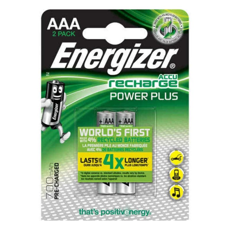 Ricarica Batteria Energizer AAA HR03 Micro 700mAh 2pz. E300626500