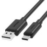 Unitek USB 2.0 USB Type-C kabel 1.5m Sort