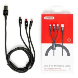 Unitek C14049BK Kun opladning Lightning-kabel 1.2m