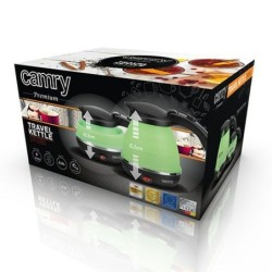 Camry Kettle CR 1265 Foldable, Silicon, Green, 750 W, 0.5 L