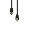 Mini-Jack 3-Pin Slim Cable M-M Black 7M