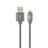 Lotto a 8 pin CableXpert Spiral. Cavo 1 m grigio metallizzato CC-USB2