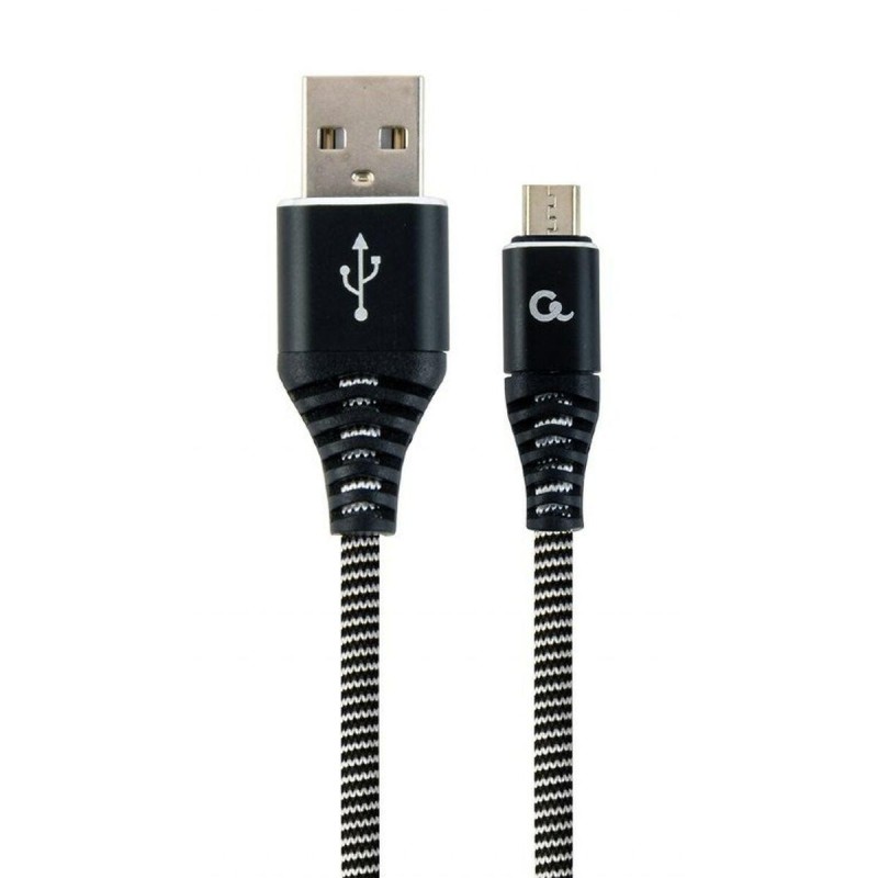 CableXpert Cavo di ricarica Micro-USB 2m nero/bianco CC-USB2B-AMmBM-2