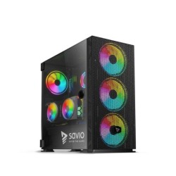 SAVIO Raptor X1 ARGB Mesh / Glass T&Atilde;&yen;rn ATX Ingen str&Atilde;&cedil;mforsyning