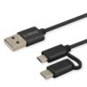 SAVIO USB 2.0 USB Type-C kabel 1m Sort