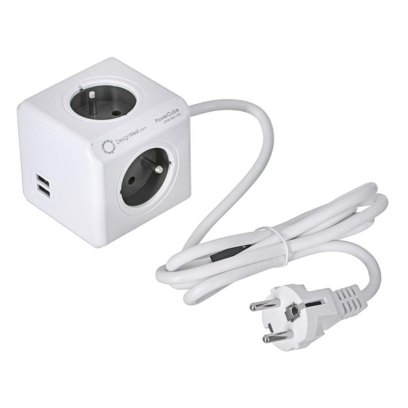 Allocacoc PowerCube extended usb Str&Atilde;&cedil;mfordelingsenhed 4-stik 16A G