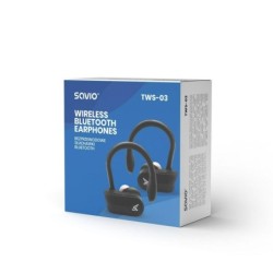 SAVIO TWS-03 Tr&Atilde;&yen;dl&Atilde;&cedil;s &Atilde;gte tr&Atilde;&yen;dl&Atilde;&cedil;se &Atilde;&cedil;retelefoner Sort