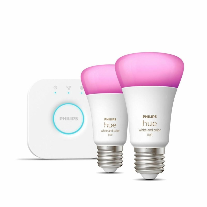 Philips Hue White and Color ambiance Starter Kit Bridge + 2 Lampadine