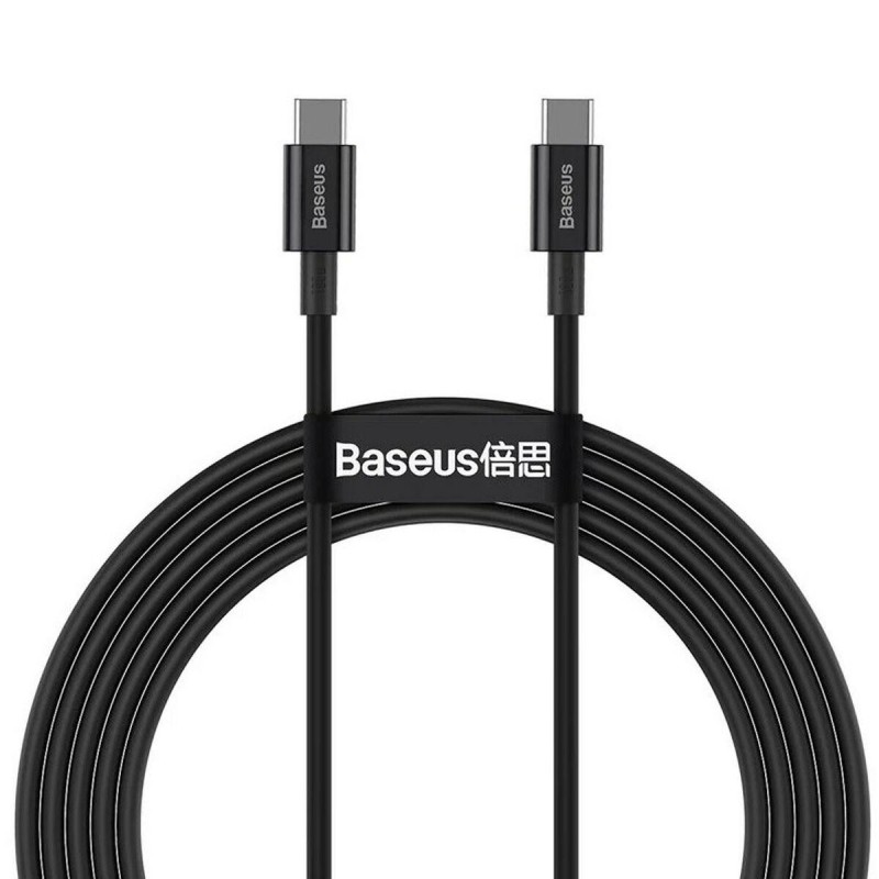 Baseus Superior Fast Charge USB-C to USB-C Cable, 100W, 1m - Black