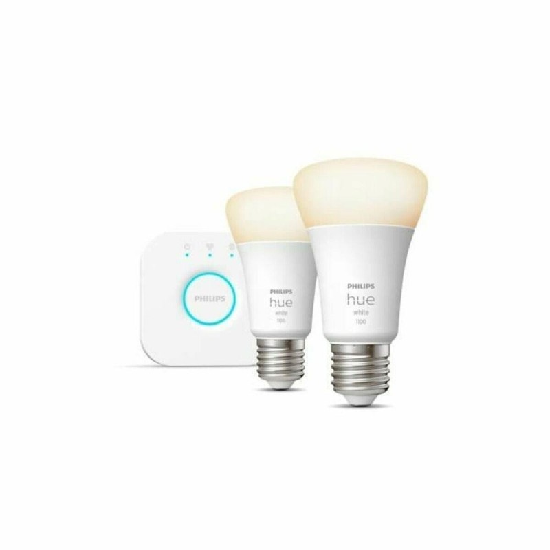 Philips Hue White Starter Kit Bridge + 2 Lampadine Smart E27 75W