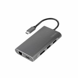 LogiLink Dockingstation USB 3.2 Gen1,USB-C,8-Port,PD,silber