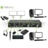 TECHly 2-Port DisplayPort1.2 Dual-Monitor KVM KVM / audio / USB switc