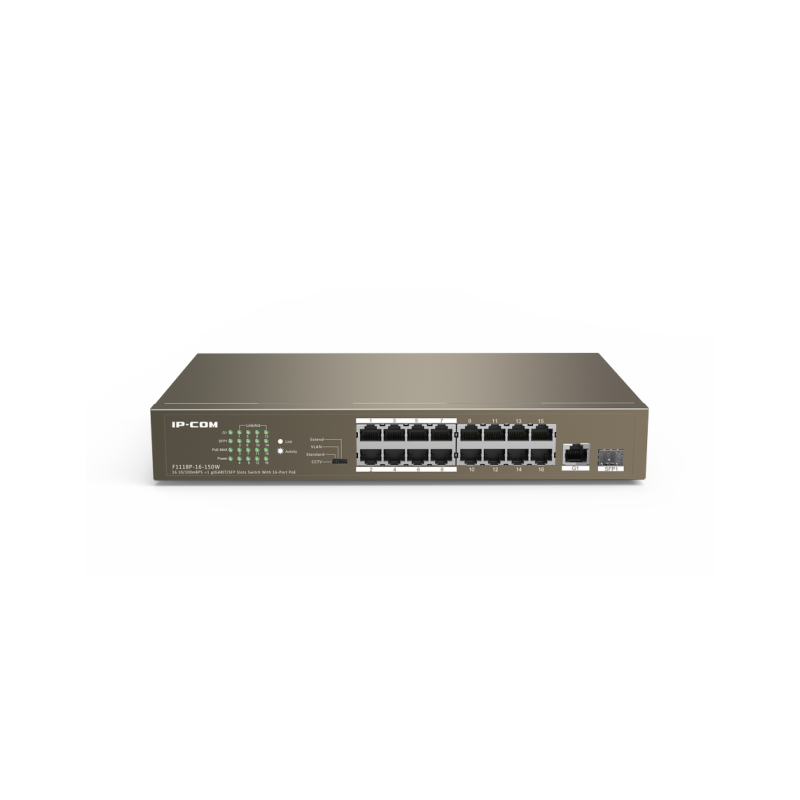 IP-COM Switch 16-Port FE F1118P-16-150W 99W (16x PoE)