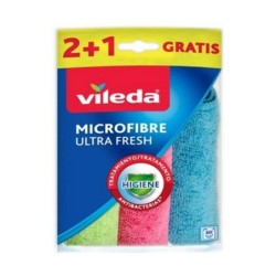 VILEDA BAYETA MICROFIBRA ULTRAFRESH ANTIBACTERIAS 2+1 -3U-