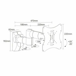 TV Wall Mount Bracket LCD LED Plasma 23-42&#039;&#039; up to 30kg max vesa 200x