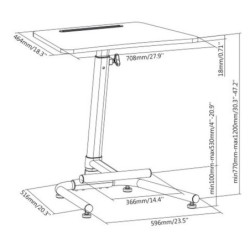 Maclean MC-849 Sidde/st&Atilde;&yen;-skrivebord Kontor Hjem