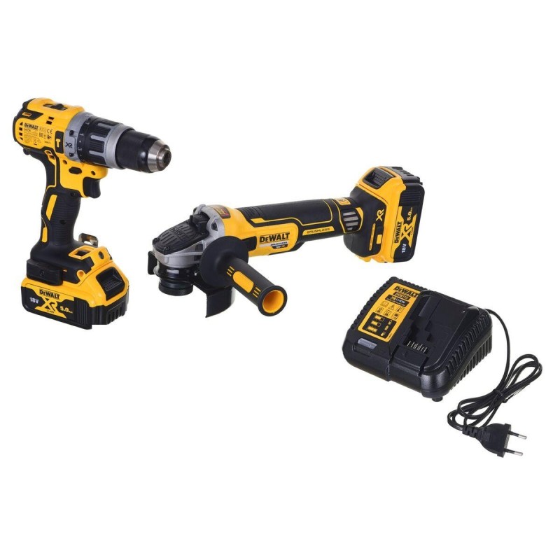 DeWalt DCK2080P2T-QW Schlagbohrer-/Winkelschleifer Set, 18V