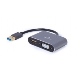 Adattatore display VGA da USB a HDMI CableXpert, grigio siderale - A-