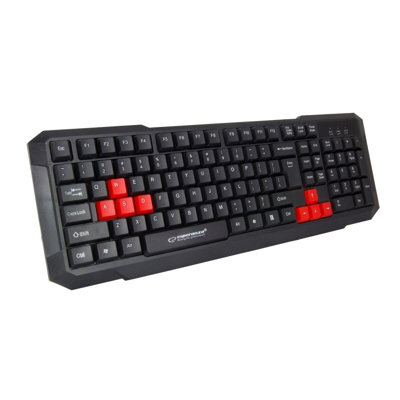 ESPERANZA EGK102R ASPIS - Gaming Multimedia Keyboard USB - BLACK-RED