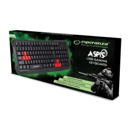 ESPERANZA EGK102R ASPIS - Gaming Multimedia Keyboard USB - BLACK-RED