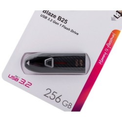 SILICON POWER Blaze B25 256GB USB 3.1 Gen 1 Sort