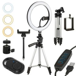 Maclean MCE610 10 12W LED Ring Light with Tripod Stand and Bluetooth 