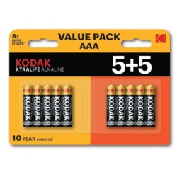 Kodak XTRALIFE Alkaline AAA Battery 10 (5+5 pack)