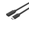 Unitek USB 3.2 Gen 2 USB Type-C forl&Atilde;&brvbar;ngerkabel 1.5m Sort