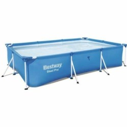 Bestway 56404 Steel Pro Frame Pool ohne Pumpe 300x201x66 cm eckig blau