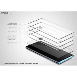 KAPSOLO Tempered GLASS Screen Protection curved Ultimate Microbial