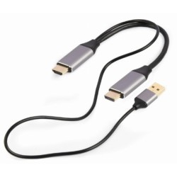 Adattatore CableXpert Active 4K da HDMI a DisplayPort, nero - A-HDMIM