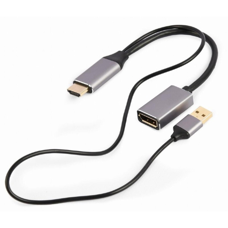 Adattatore CableXpert Active 4K da HDMI a DisplayPort, nero - A-HDMIM