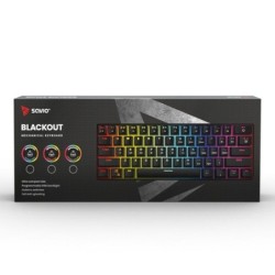 SAVIO Mechanical Keyboard BLACKOUT Blue (Outemu Blue) black