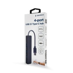 Gembird HUB USB 3.1 Gen 1 tipo C a 4 porte UHB-CM-U3P4-01