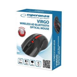 ESPERANZA WIRELESS BT OPTICAL MOUSE 6D VIRGO RED