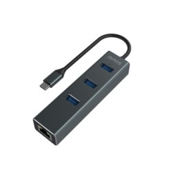 Savio AK-57 USB-C - 3 x USB-A HUB with RJ-45 Gigabit Ethernet adapter