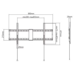 Gembird N-WM-90F-01 Supporto TV a parete fisso WM-90F-01